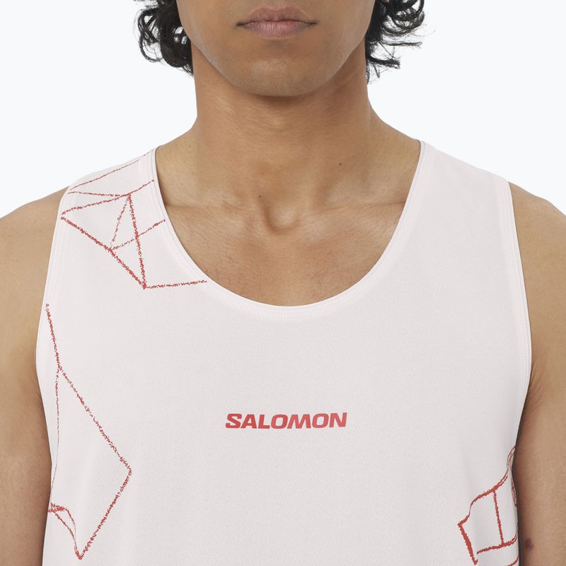 Maglietta da running da uomo Salomon S/Lab Speed Tee lilac ash/fiery red 3