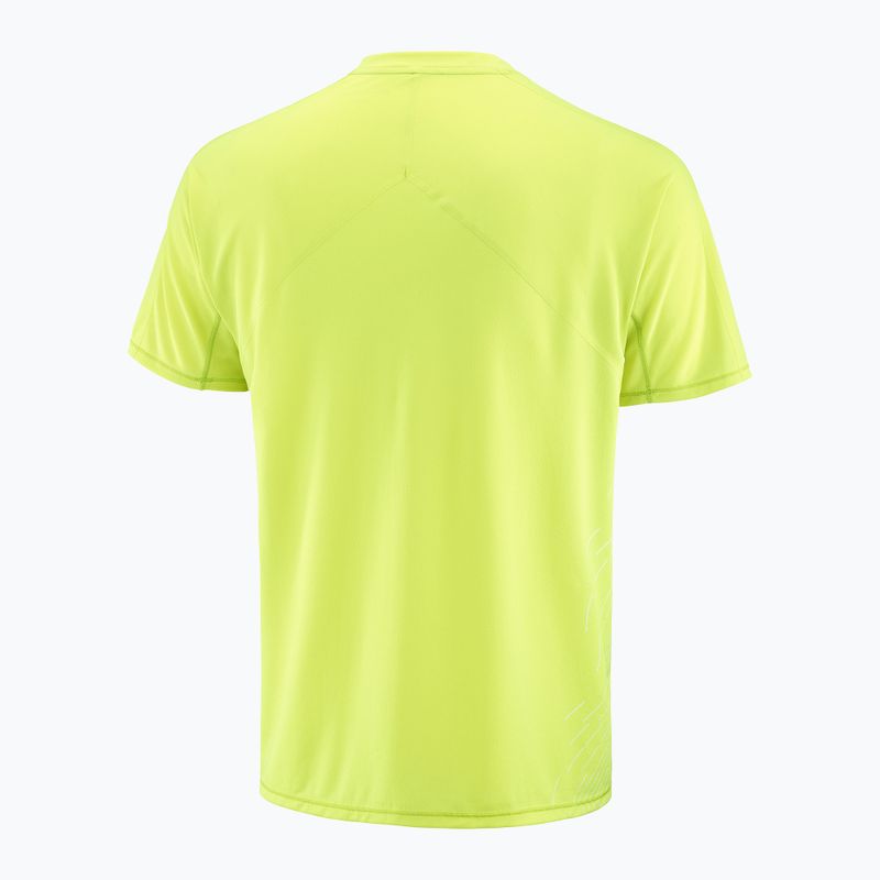Maglietta da running da uomo Salomon Sense Aero SS Tee GFX acid lime 6