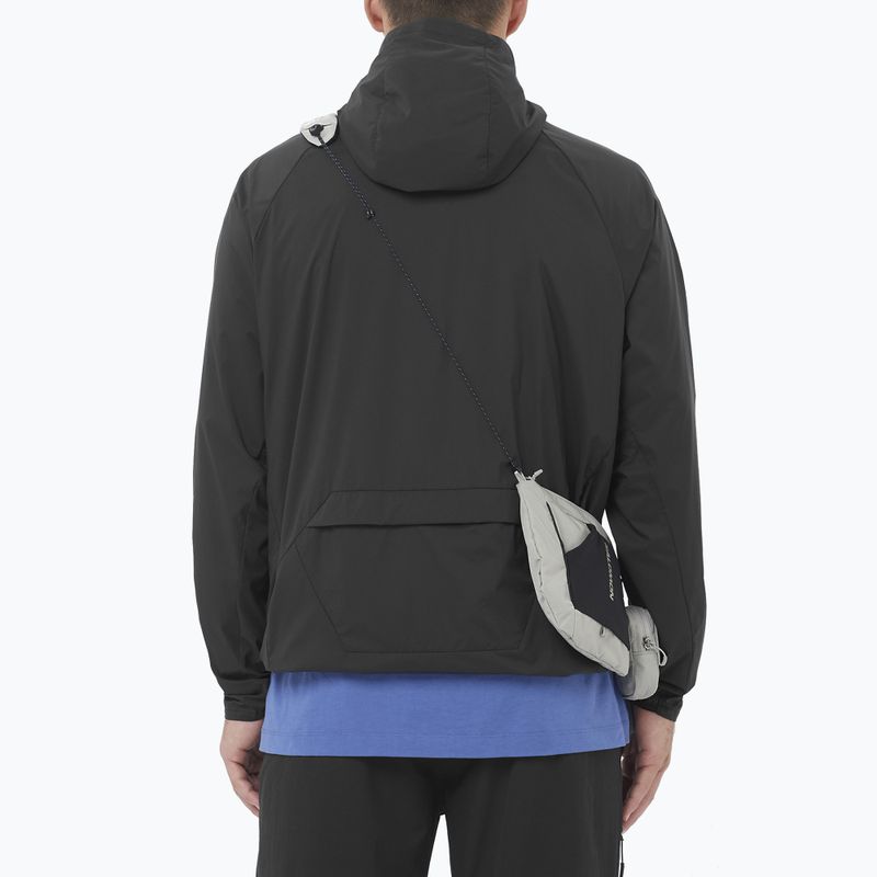 Giacca antivento da uomo Salomon Outwind Full Zip nero profondo 2