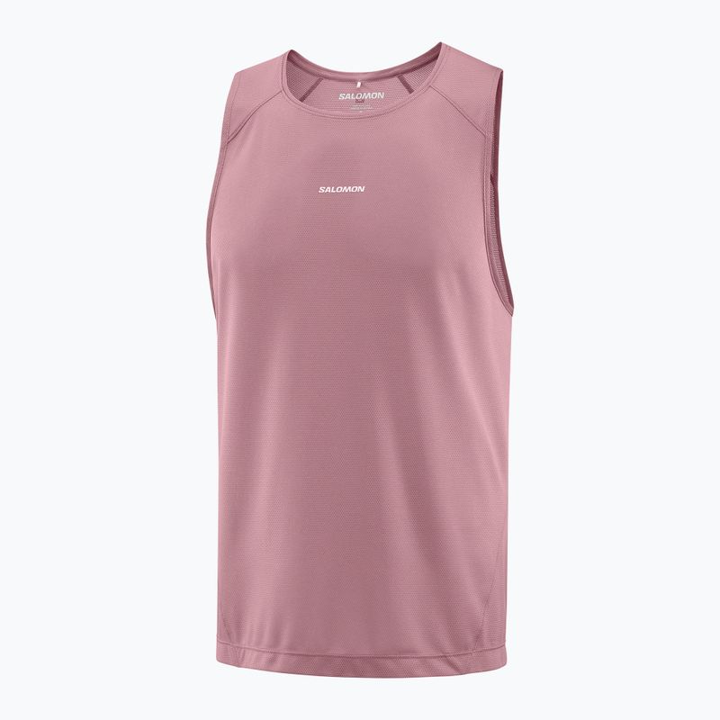 Canotta da running da uomo Salomon Shakeout Core Tank dusky orchid 3