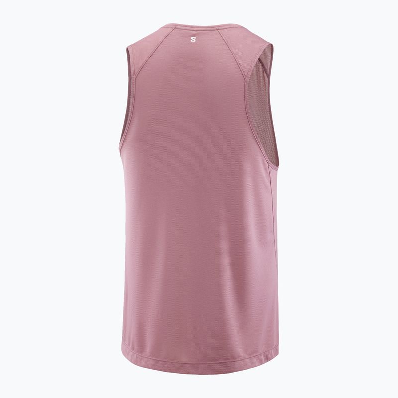 Canotta da running da uomo Salomon Shakeout Core Tank dusky orchid 4