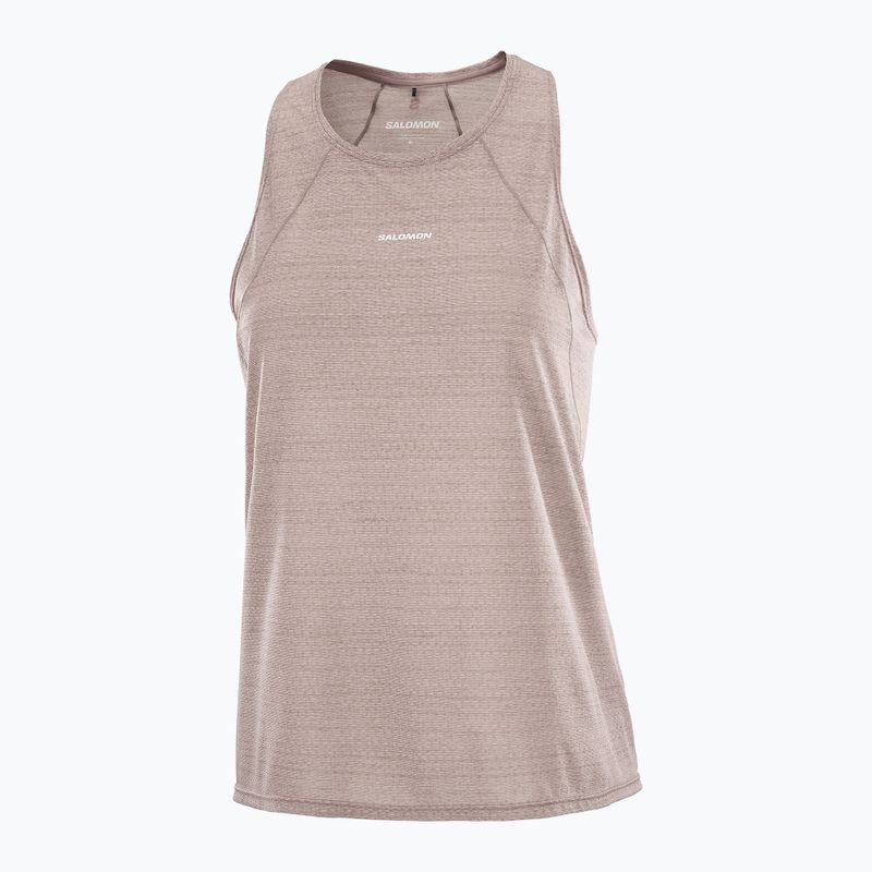 Maglietta da running da donna Salomon SHAKEout Air Tank iron 3