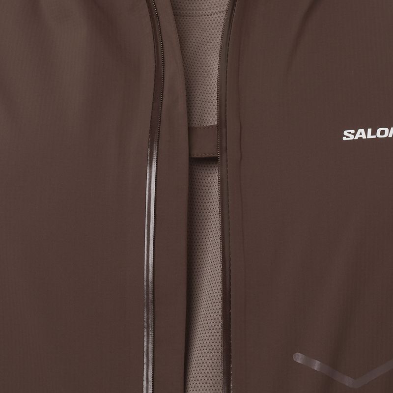 Giacca da running da uomo Salomon Bonatti Waterproof coffee bean 4