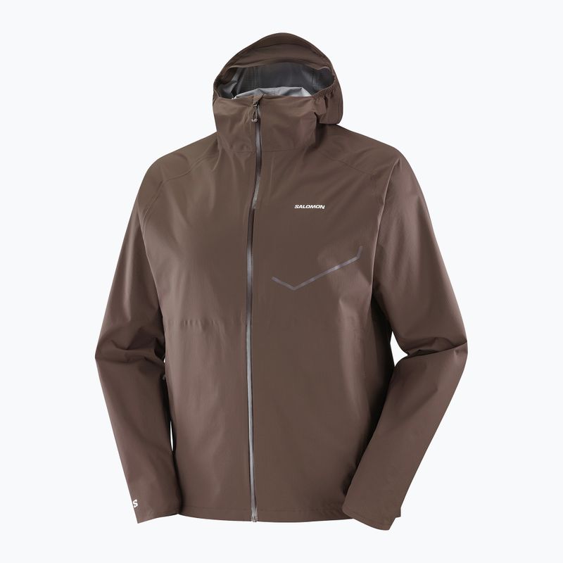 Giacca da running da uomo Salomon Bonatti Waterproof coffee bean 7