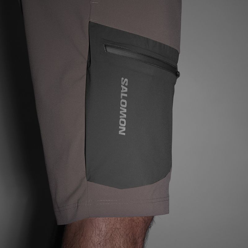 Pantaloncini da trekking da uomo Salomon Outerpath Utility iron 7