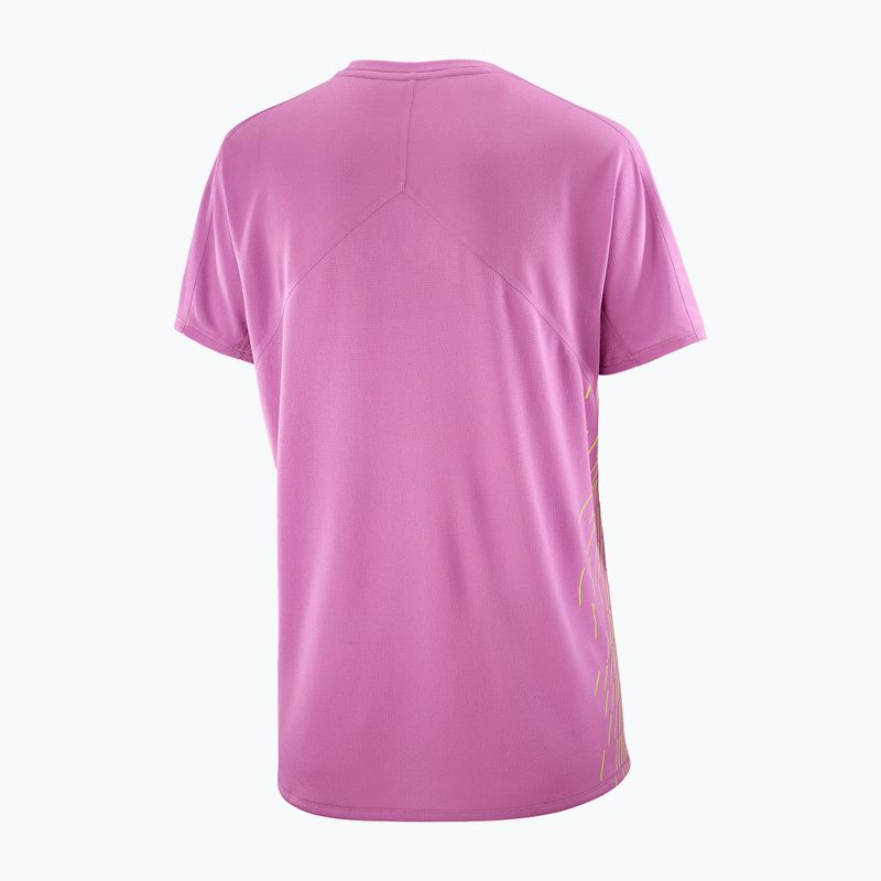 Maglietta da corsa da donna Salomon Sense Aero SS Tee GFX iris orchid/acid lime 5