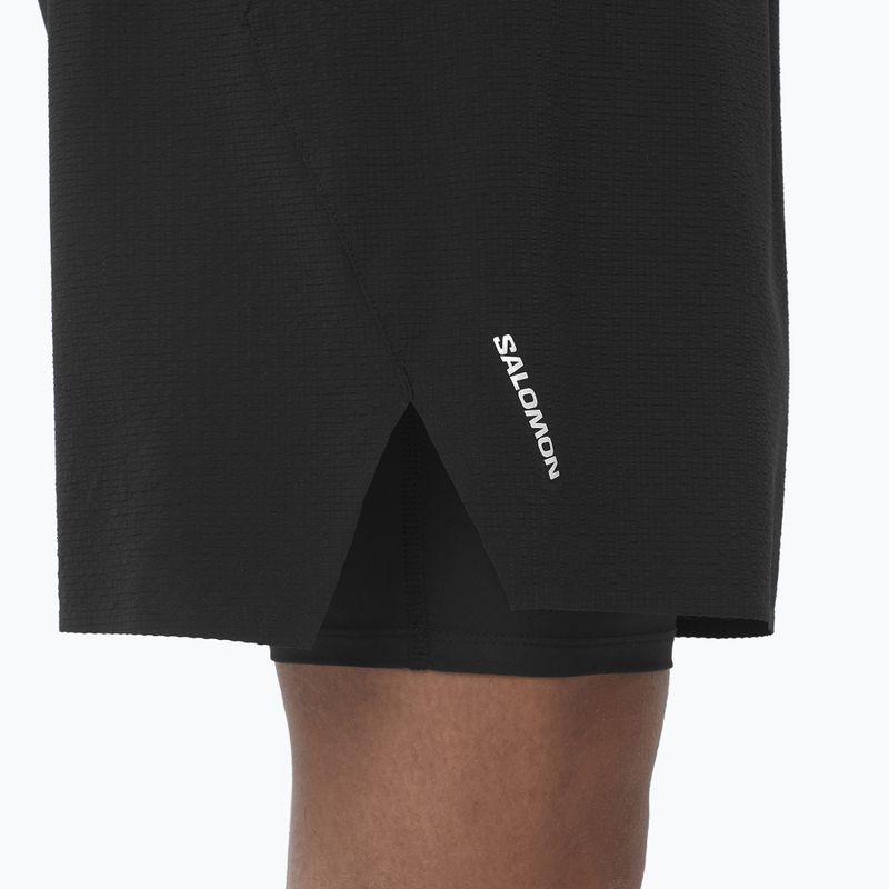 Pantaloncini da corsa da uomo Salomon Sense Aero 2IN1 5" deep black 5