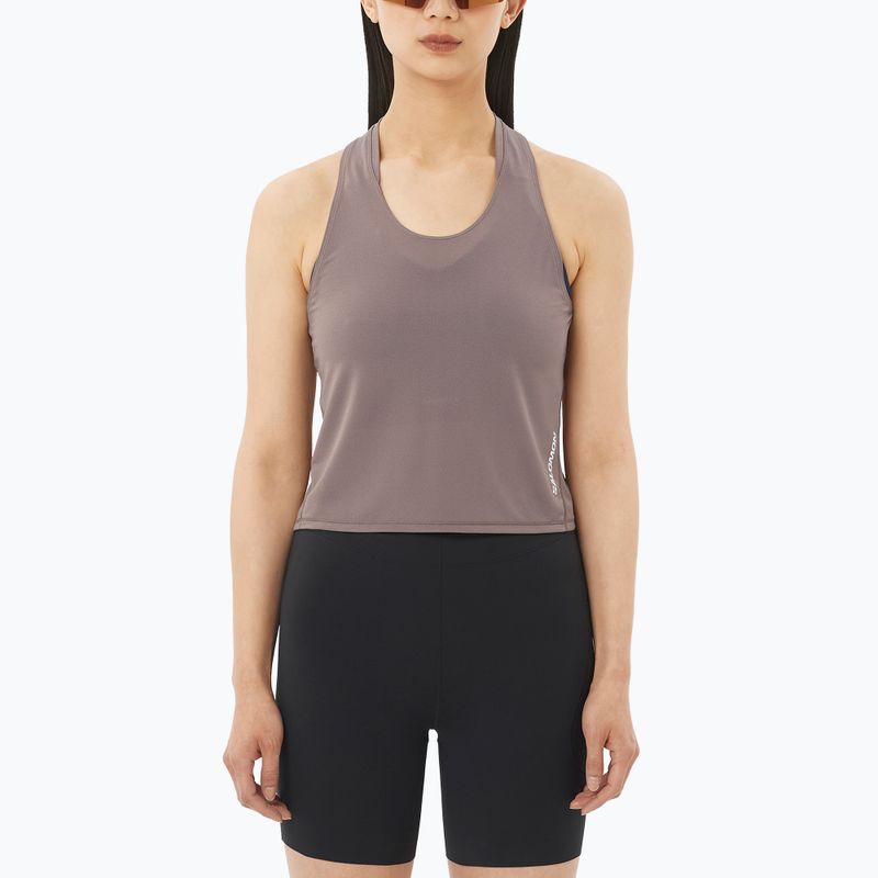 Canotta da corsa da donna Salomon Sense Aero Short Tank iron