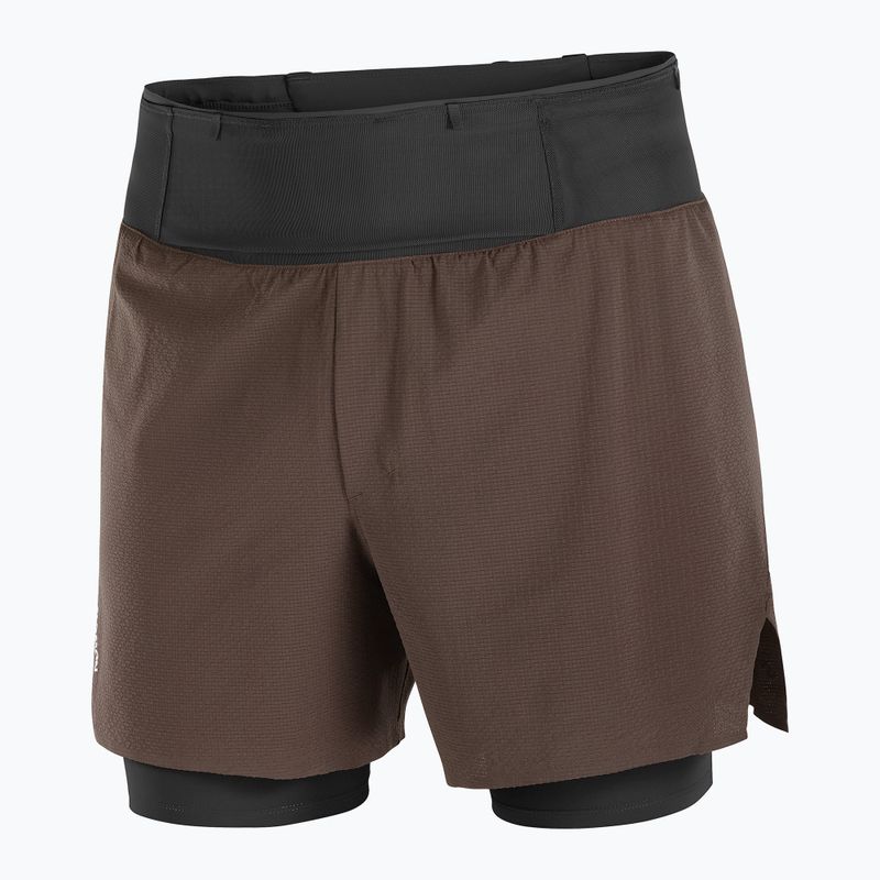 Pantaloncini da corsa da uomo Salomon Sense Aero 2IN1 5 "coffee bean" 8
