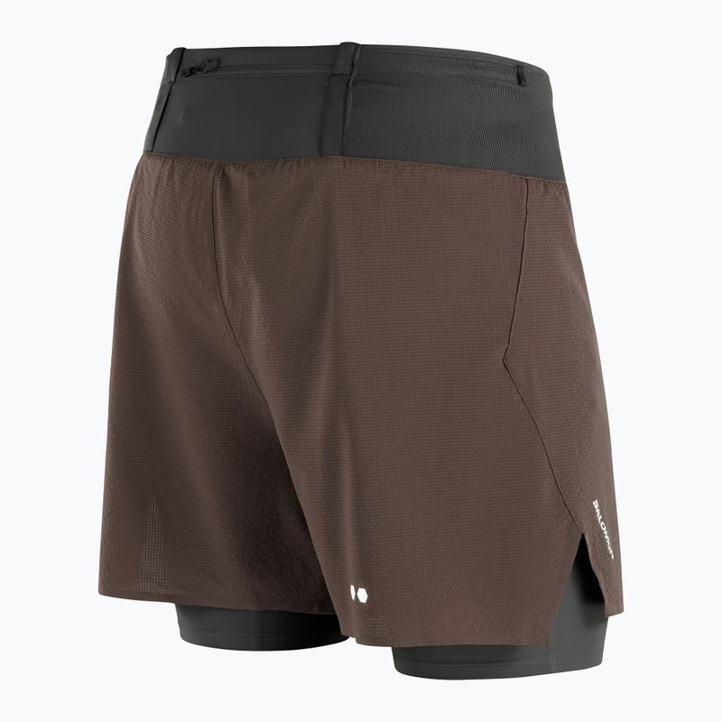 Pantaloncini da corsa da uomo Salomon Sense Aero 2IN1 5 "coffee bean" 9