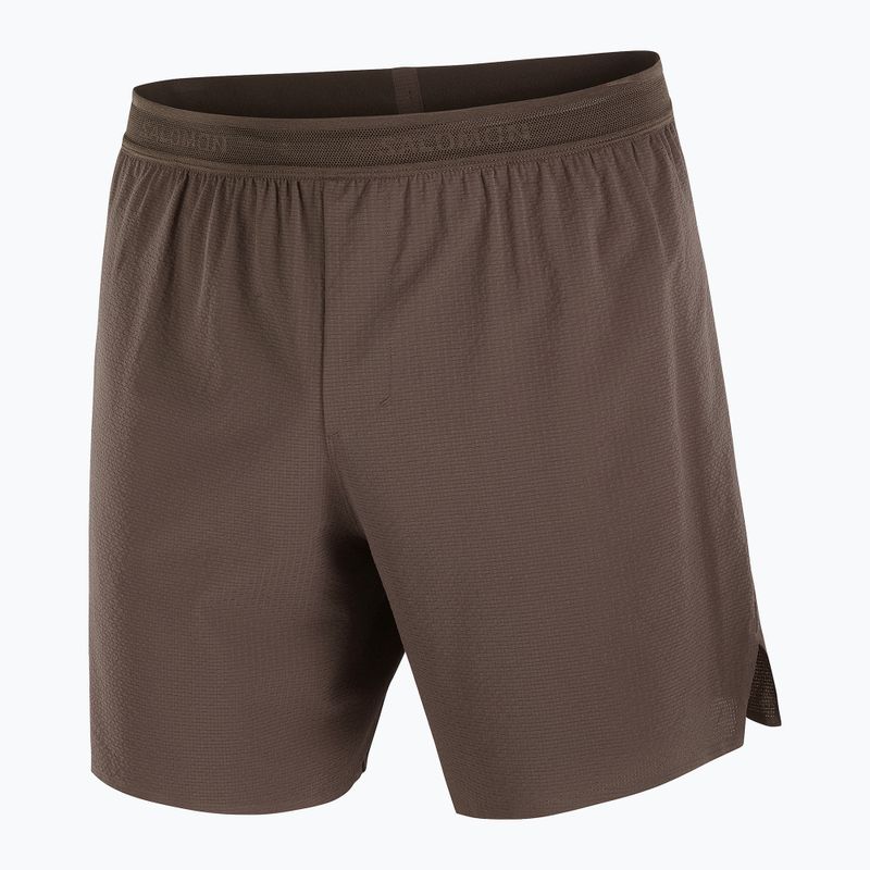 Pantaloncini da corsa da uomo Salomon Sense Aero 7" coffee bean 5