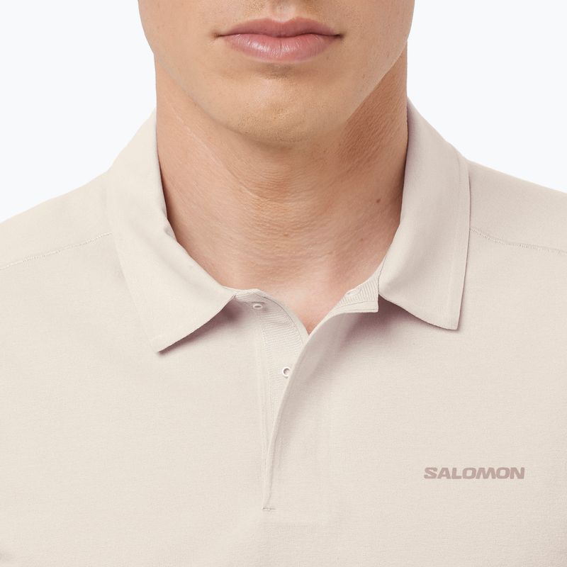 Polo da uomo Salomon Trackline Polo silver cloud 3