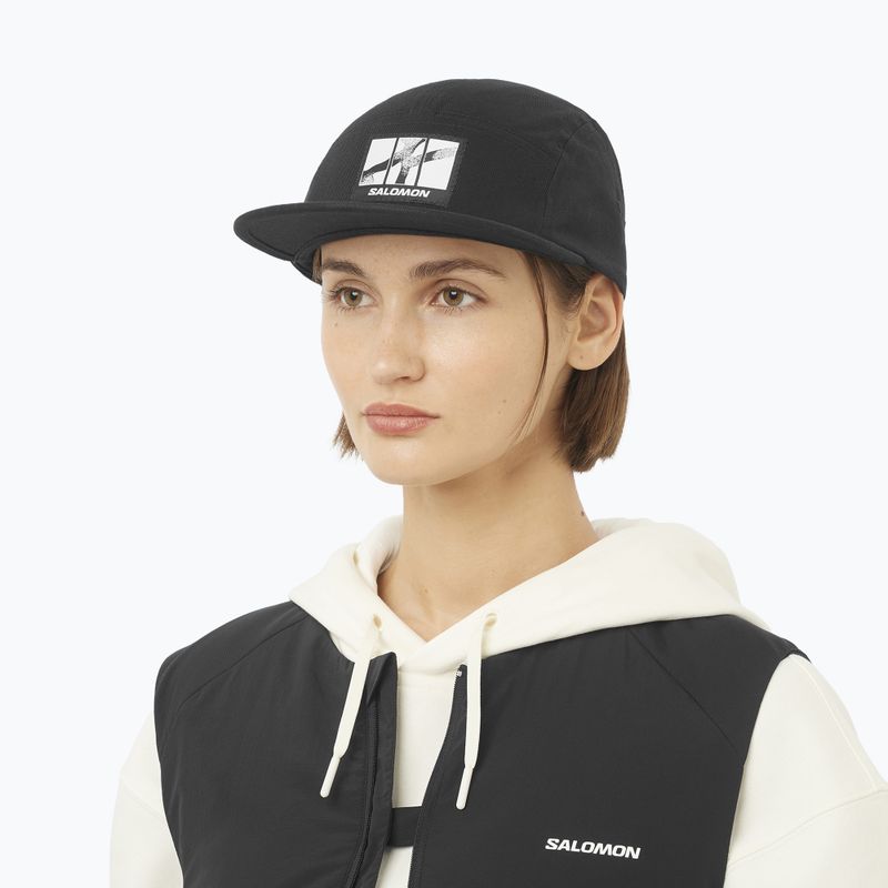 Cappellino con visiera Salomon Wild Rays 5 Deep black panel 2