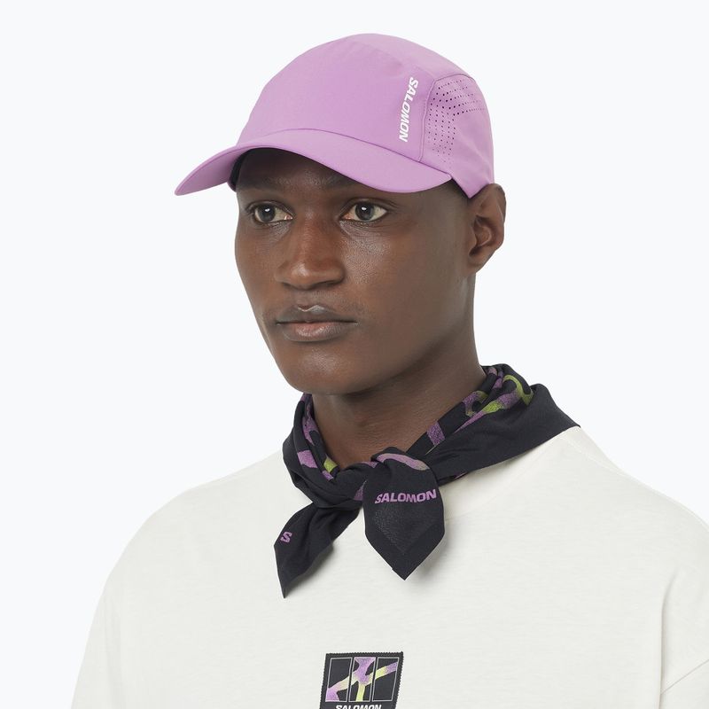 Cappellino con visiera Salomon Shakeout iris orchid 4