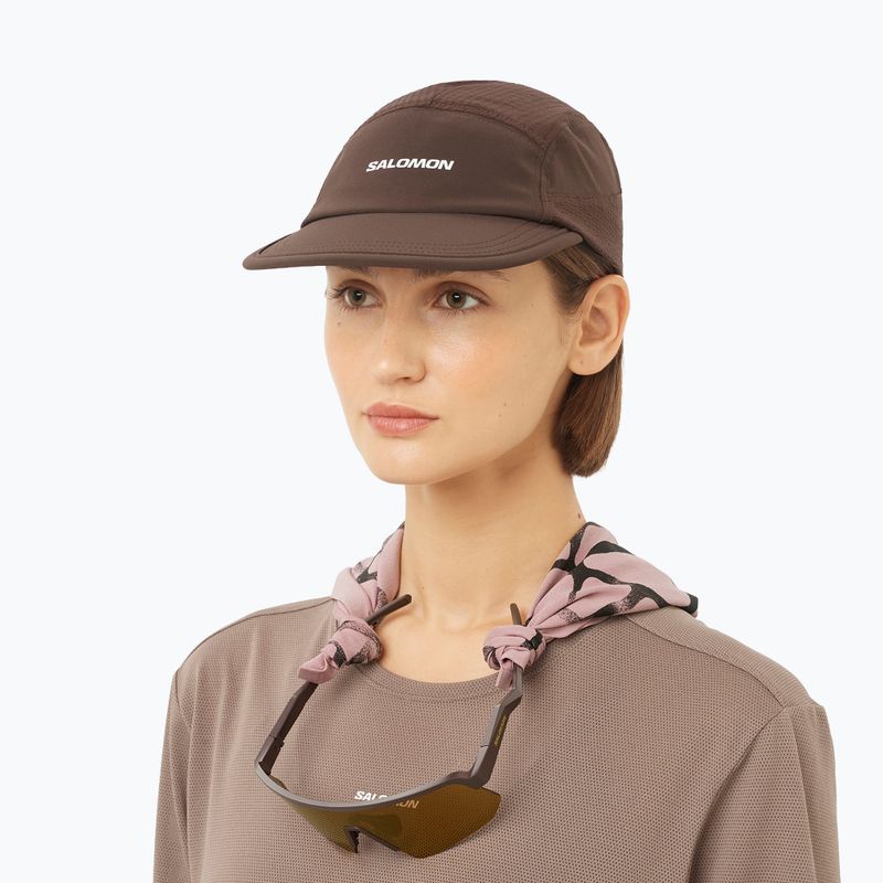 Cappellino con visiera Salomon Sense Aero coffee bean 2