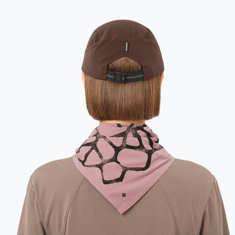 Cappellino con visiera Salomon Sense Aero coffee bean 3
