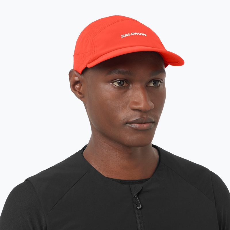 Cappellino con visiera Salomon Sense Aero fiery red 4
