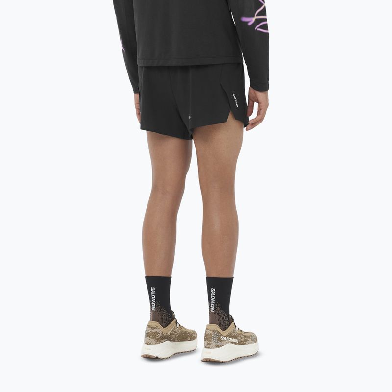 Pantaloncini da corsa da uomo Salomon Aero SPLT 3" deep black 2
