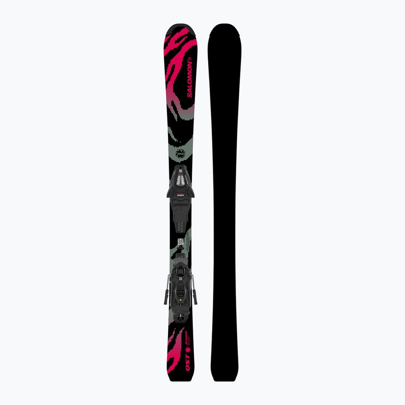 Sci alpini da bambino + attacchi Salomon QST Jr Black S + C5 GW black/neon punch 3