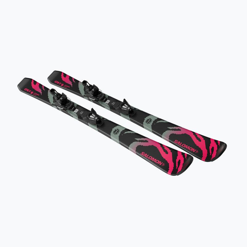 Sci alpini da bambino + attacchi Salomon QST Jr Black S + C5 GW black/neon punch 4