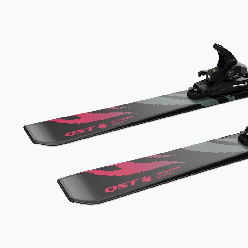 Sci alpini da bambino + attacchi Salomon QST Jr Black S + C5 GW black/neon punch 7