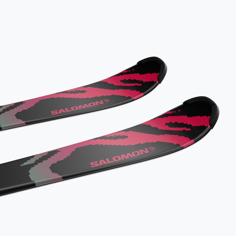 Sci alpini da bambino + attacchi Salomon QST Jr Black M + L6 GW black/neon punch 6