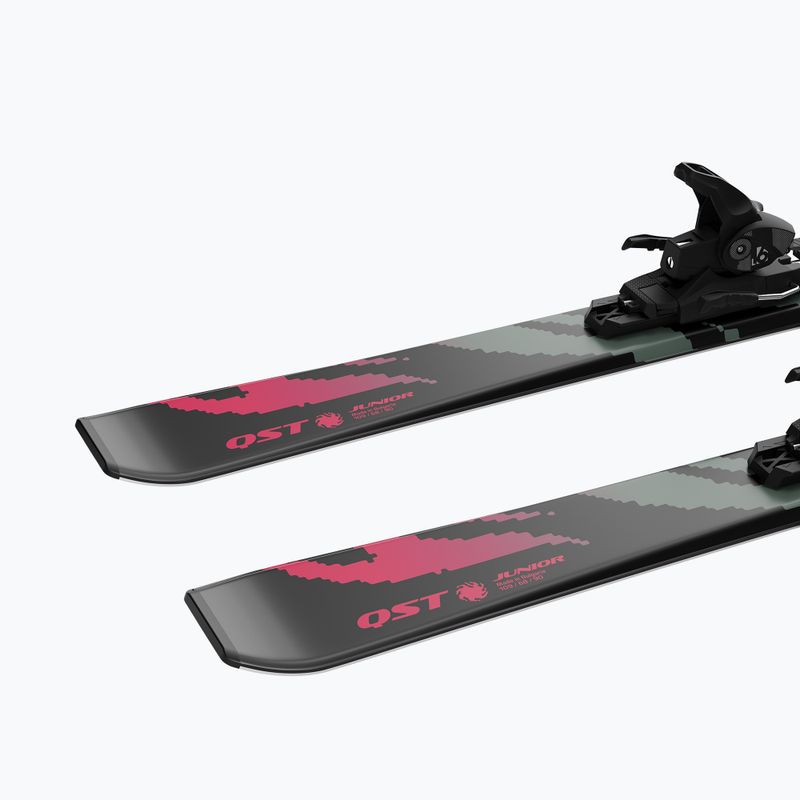 Sci alpini da bambino + attacchi Salomon QST Jr Black M + L6 GW black/neon punch 7