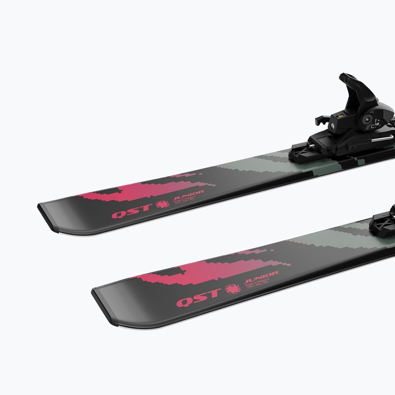Sci alpini da bambino + attacchi Salomon QST Jr Black M + C5 GW black/neon punch 6