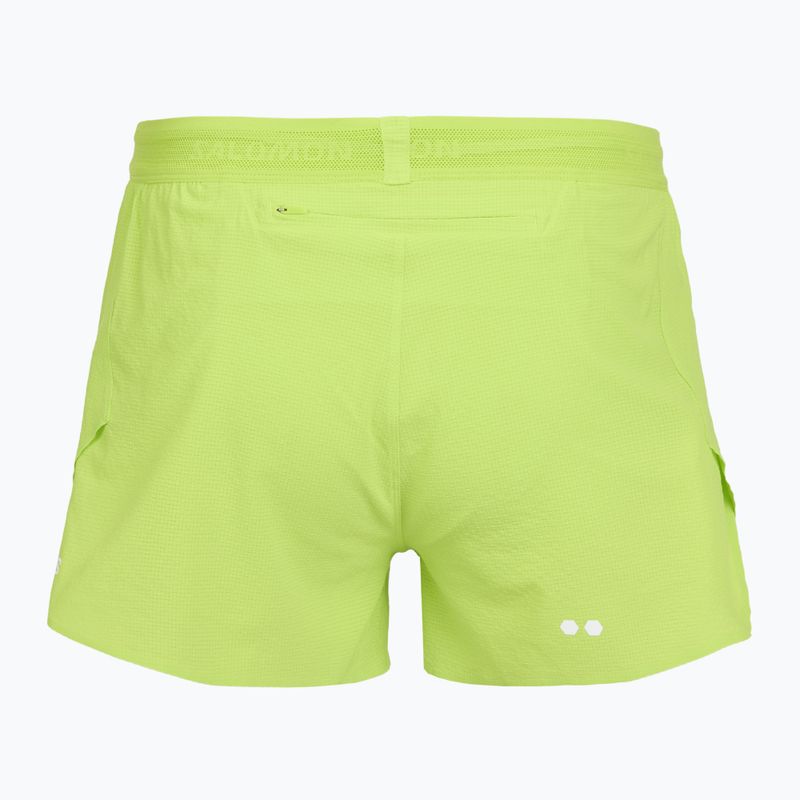 Pantaloncini da running da uomo Salomon Sense Aero SPLT 3 "acid lime" 2
