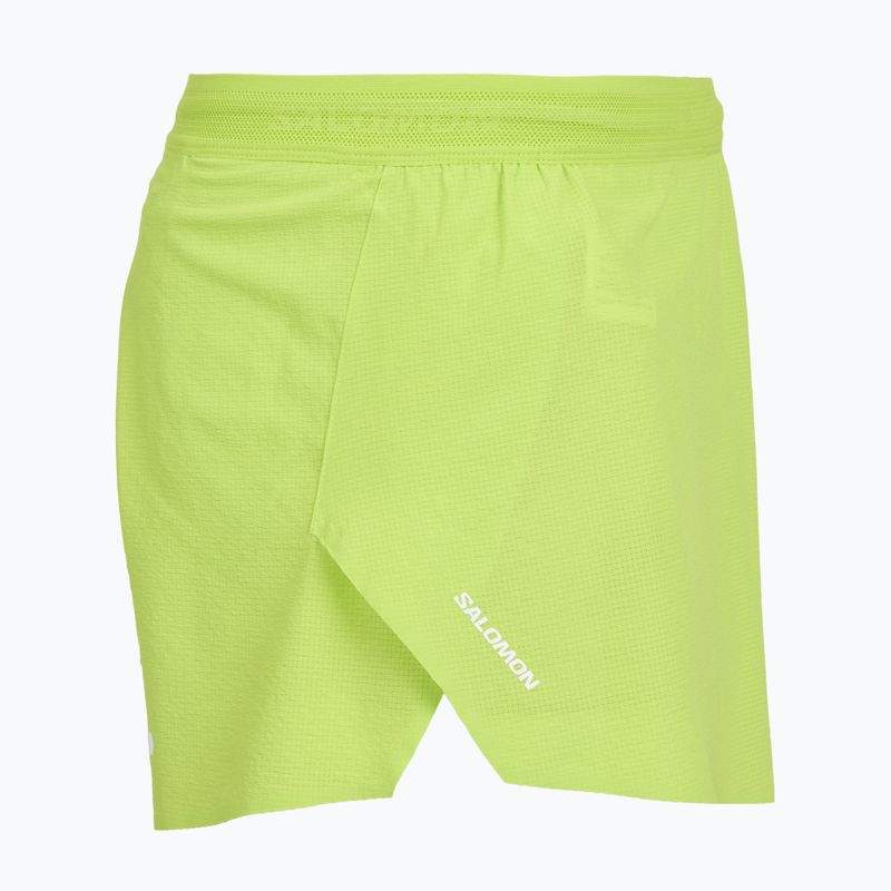Pantaloncini da running da uomo Salomon Sense Aero SPLT 3 "acid lime" 4