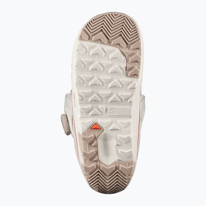 Scarponi da snowboard donna Salomon Ivy Boa SJ Boa W almond milk/white pepper/haute red 4