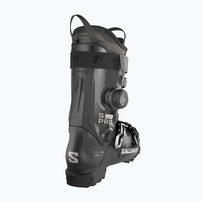 Scarponi da sci uomo Salomon S/Pro Alpha C Boa 100 black/dark gray met./silver met. 4