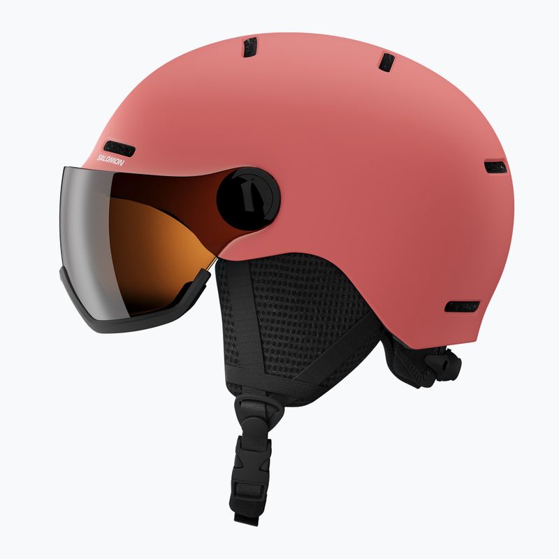 Casco da sci per bambini Salomon Orka Visor Jr S2 sun kissed coral 4