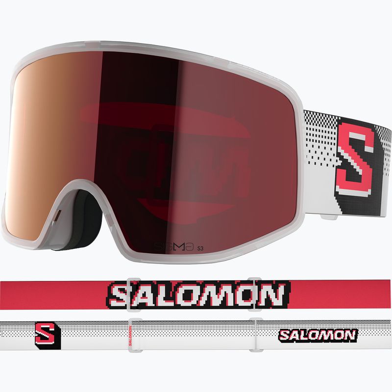 Maschera da sci Salomon Sentry Pro Sigma S3 translucent frozen/sigma fire red 2