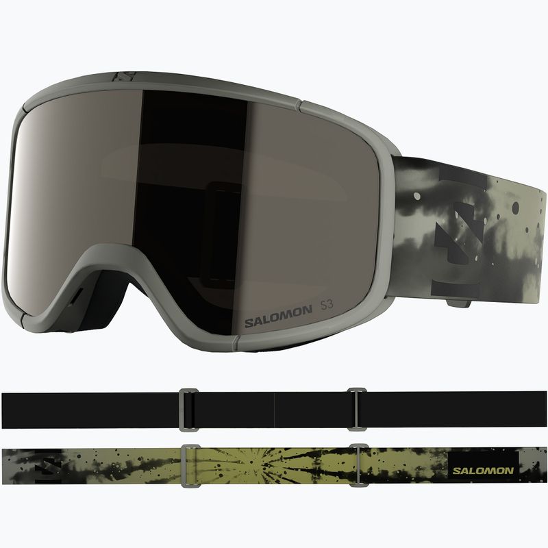 Maschera da sci Salomon Aksium 2.0 S S3 castor gray/ml black 2