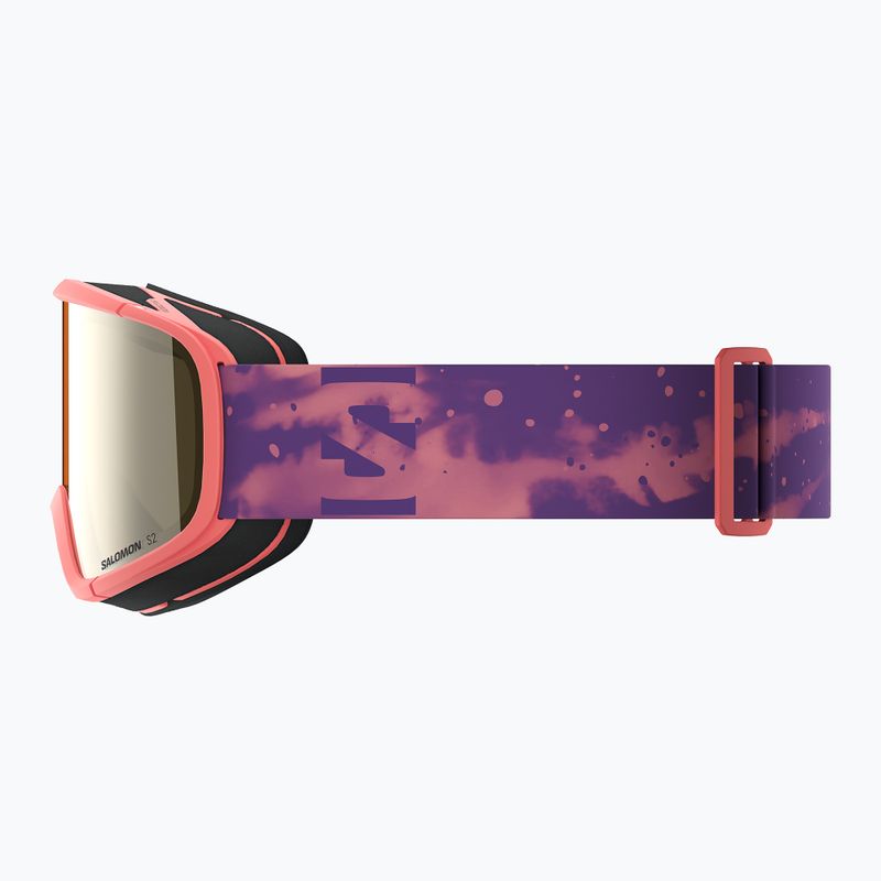 Maschera da sci per bambini Salomon Lumi Acces Jr S2 sun kissed coral/flash gold 4