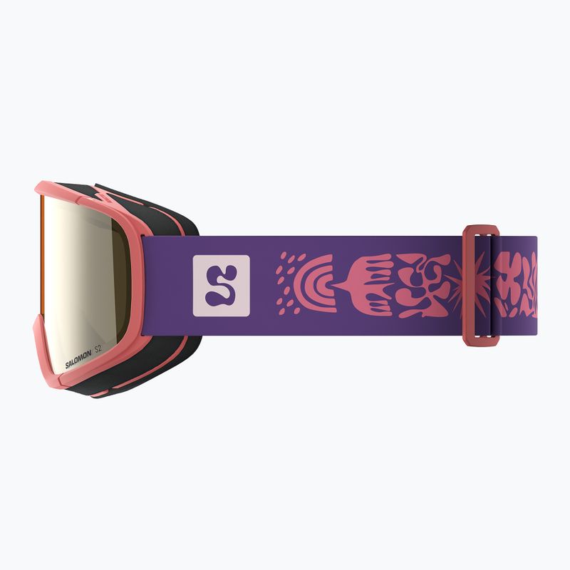 Maschera da sci per bambini Salomon Rio S2 sun kissed coral/flash gold 4