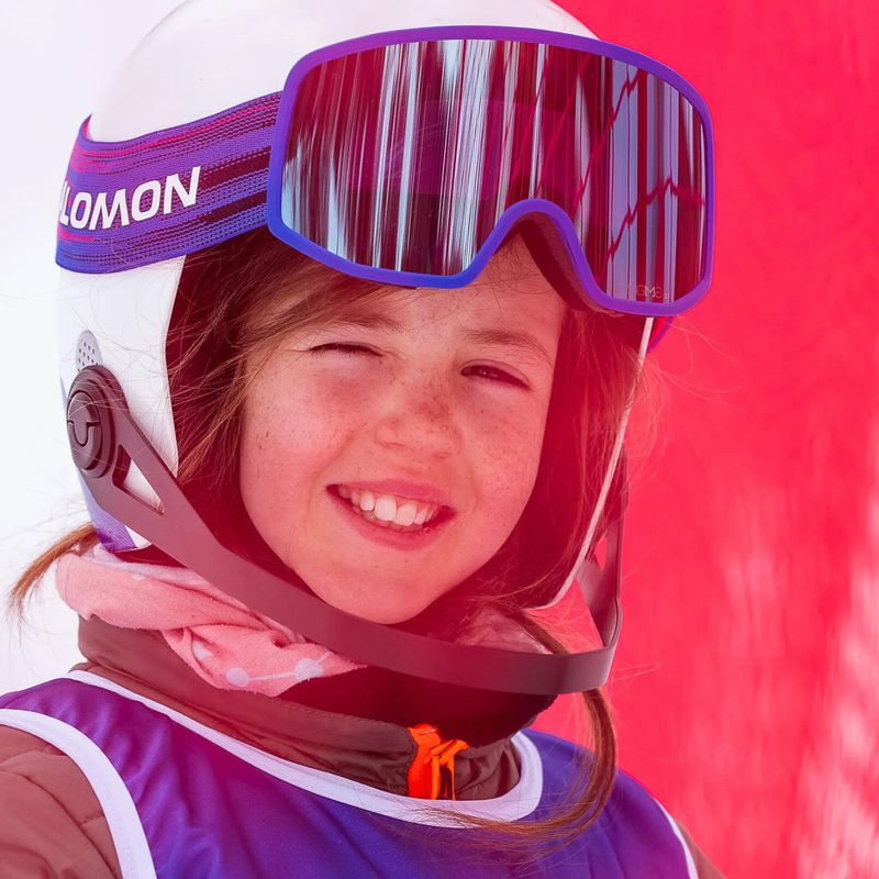 Casco da sci per bambini Salomon Equipe Fis + Chinguard Jr white/race blue 6