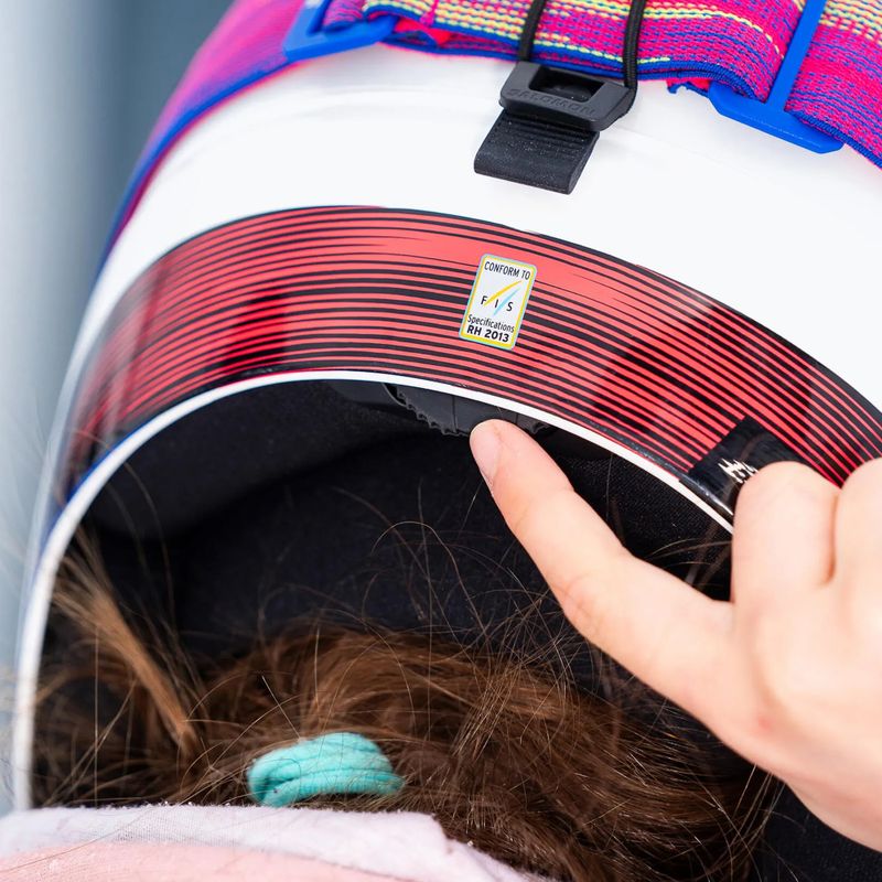 Casco da sci per bambini Salomon Equipe Fis + Chinguard Jr white/race blue 9