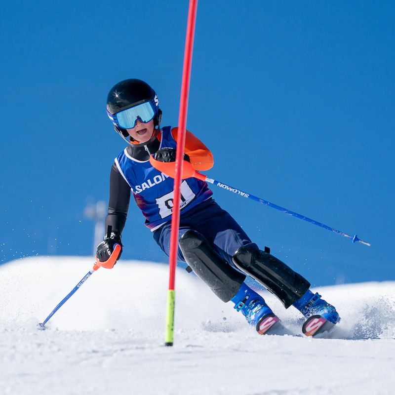 Casco da sci per bambini Salomon Equipe Fis + Chinguard Jr black/flames 8