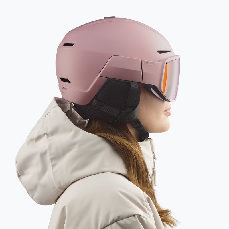 Casco da sci Salomon Osmo Dawn Pink/Flash Tonic/Orange 7