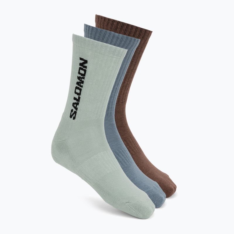 Calze Salomon Everyday Crew 3 pack stormy weather/sea foam/mustang