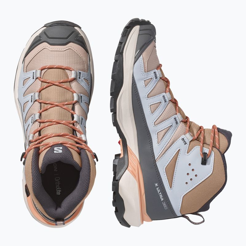 Scarpe da trekking donna Salomon X Ultra 360 MID GTX oxford tan/pearl blue 6