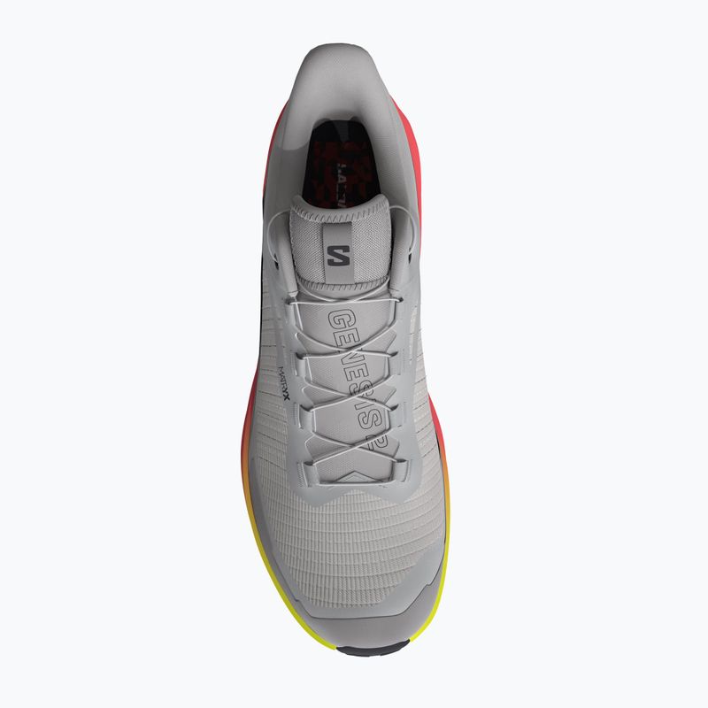 Scarpe da corsa uomo Salomon Genesis 2 gray violet/safety yellow 3