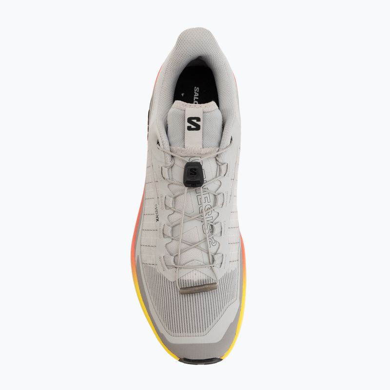 Scarpe da corsa uomo Salomon Genesis 2 gray violet/safety yellow 5