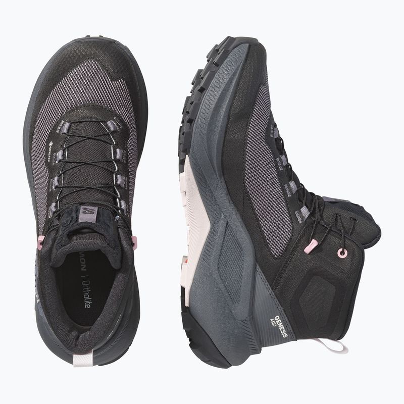Scarpe da trekking donna Salomon Genesis Mid GTX black/dawn pink 3