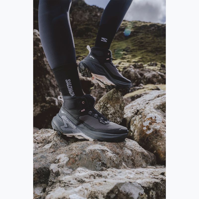 Scarpe da trekking donna Salomon Genesis Mid GTX black/dawn pink 6