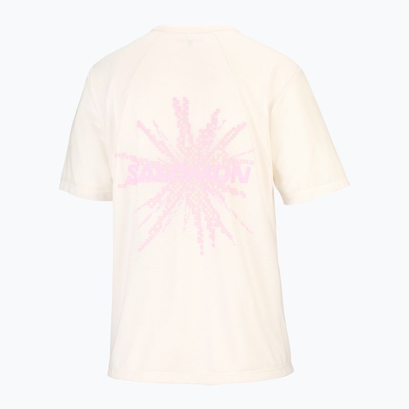 Maglia da running da donna Salomon Shakeout Core GFX SS Tee whisper white/pink frosting 6