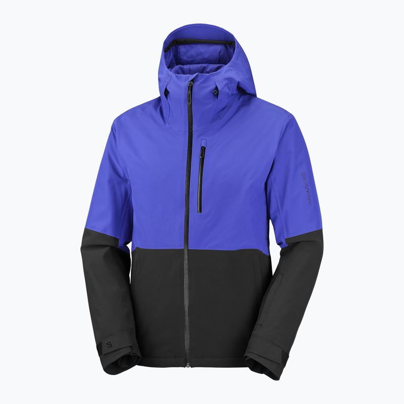 Giacca da sci da uomo Salomon Highland clematis blue/deep black 7
