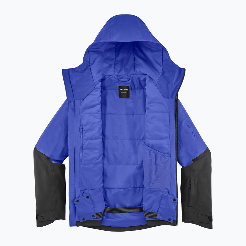 Giacca da sci da uomo Salomon Highland clematis blue/deep black 8